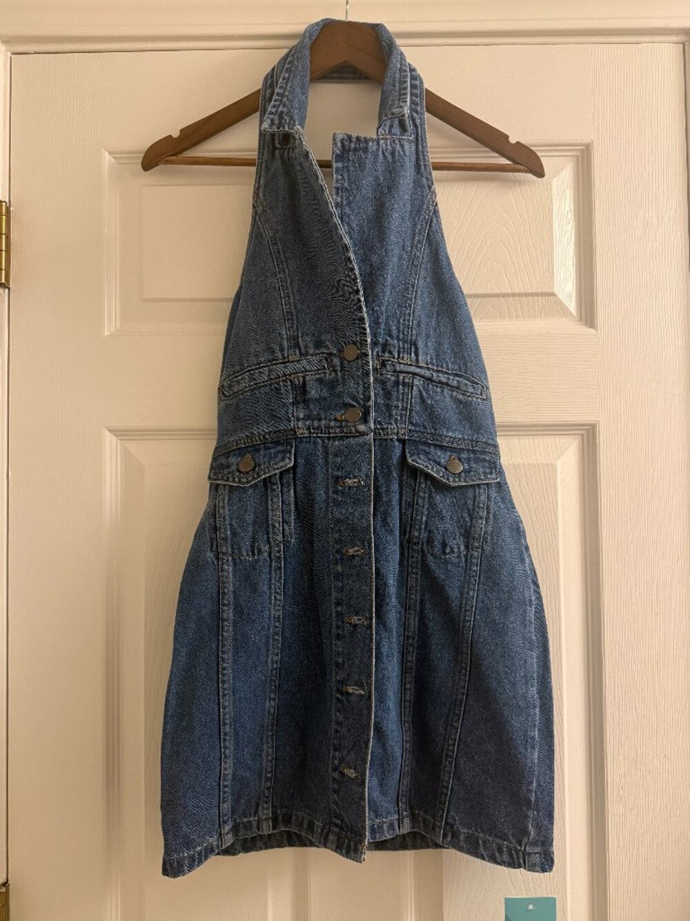 Nasty Gal Denim Halter Dress - Size 4